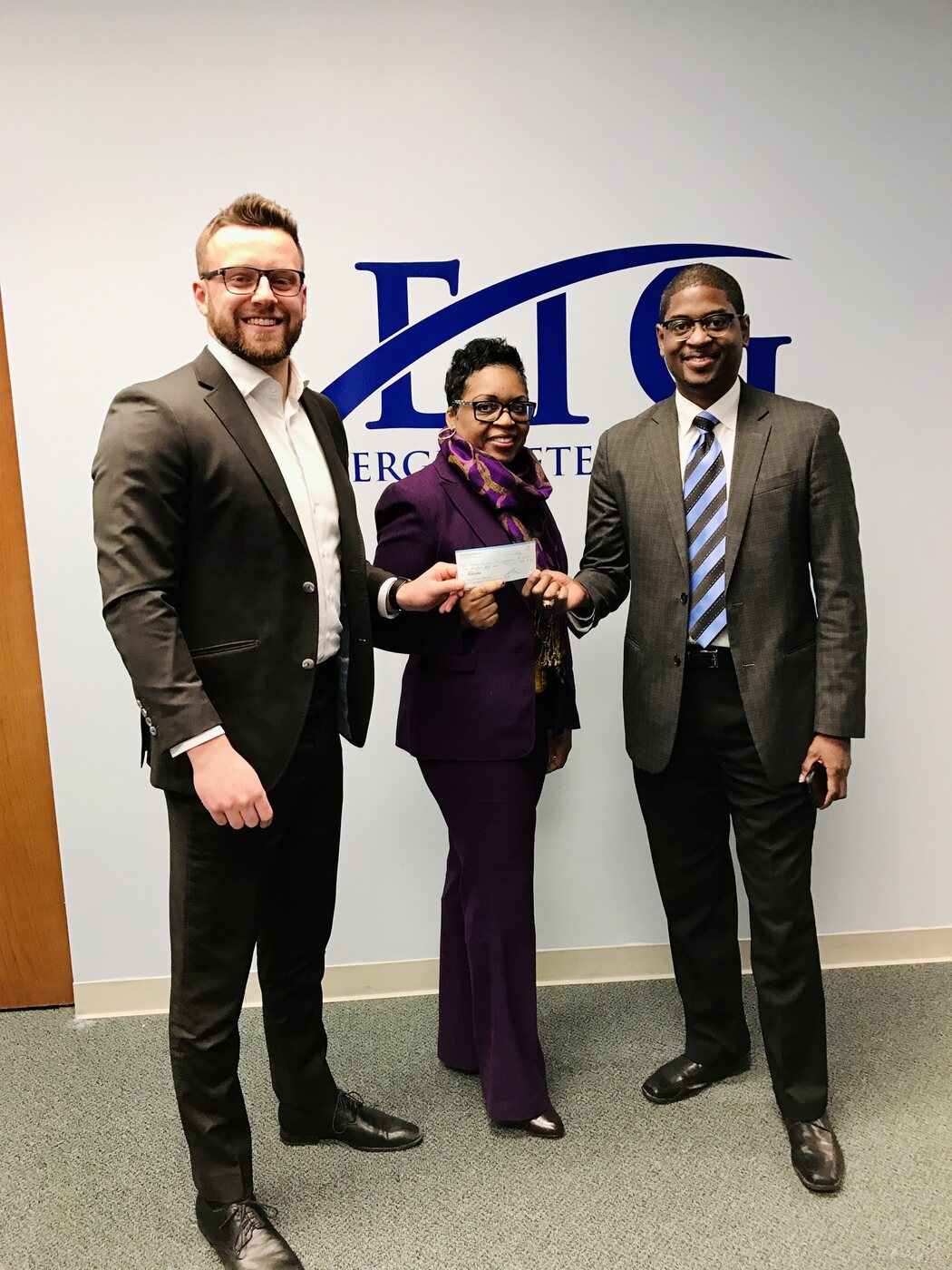 Presenting a donation